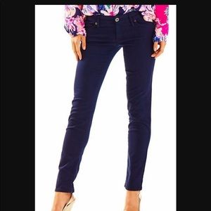 Lilly pulitzer Worth skinny Navy pants size 8